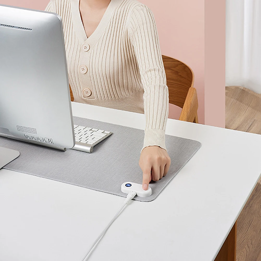 

80*33 см коврики с подогревом для мыши, 3-контроль температуры, зимняя офисная грелка для рук, большой игровой коврик для мыши, студенческий письменный теплый рук...