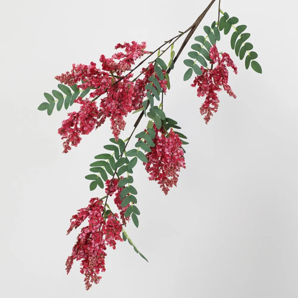 

120cm Artificial Sophora Flower Realistic Handmade Simulation Sophora Beautiful Fake Flower Outdoor Garden Decor