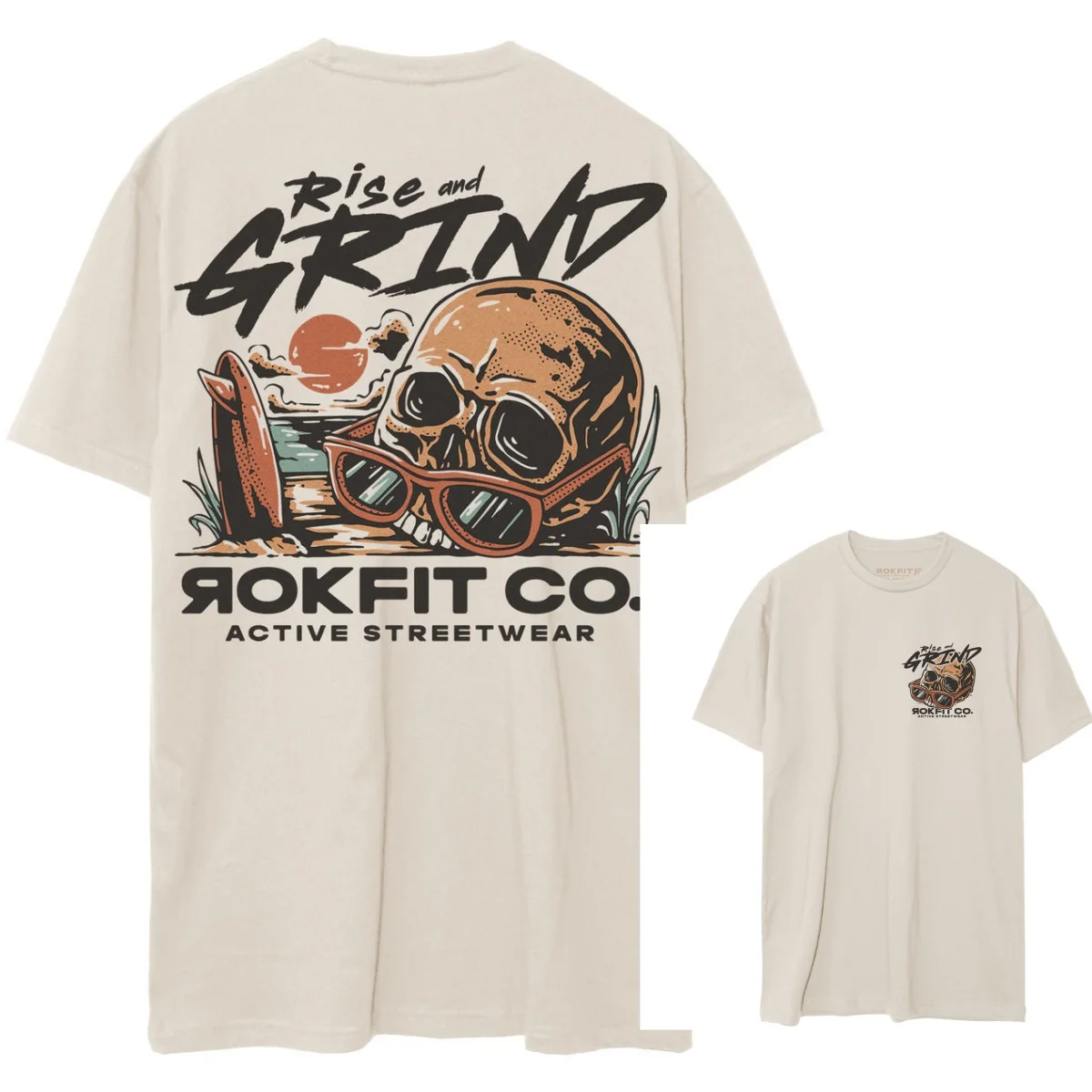 'Struggle Makes Strength' - Oversized Street Tee By RokFit Graphic Cotton T-shirt Unisex Style
