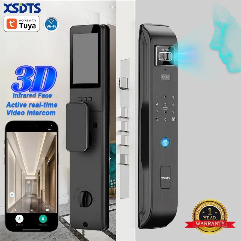 Suitable for Q32 graffiti WiFi smart lock | Aluminum alloy palm print/face/fingerprint/password/IC card/key to unlock cloud alum