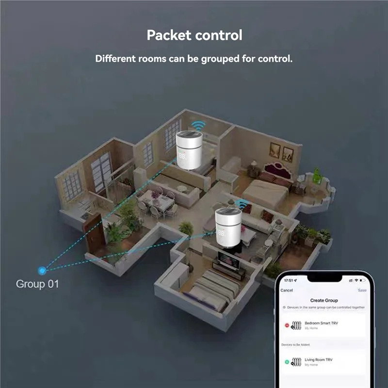 

FORW-Tuya Wi-Fi умный термостат TRV термостатический привод клапана радиатора контроль температуры умный дом голосовой дом