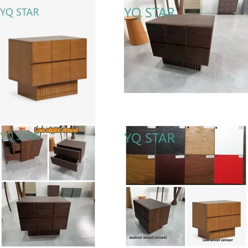 Modern Wooden Nightstand for European Bedroom Decor Durable Eco Friendly Furniture for Bed Frame Storage Organizer Minimalist