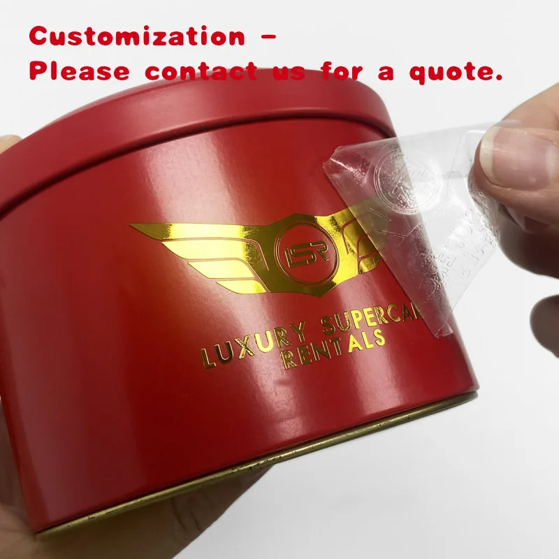 custom.Waterproof Customized Transfer Sticker Printed Metallic Luxury 3D Metal Rose Transfer Sticker Cans
