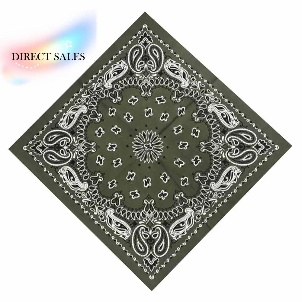 

Cotton Men Hip Hop Paisley For Graffitin B-Boyin Sports Head Wrap Bandana Square Scarf Handkerchief Scarves