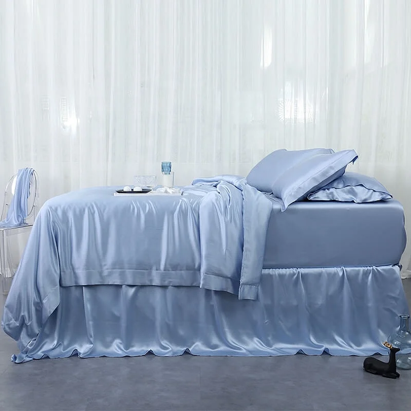 Top 6A Grade Silk Duvet Cover Set Silk Bedding Set Silk Sheet Set