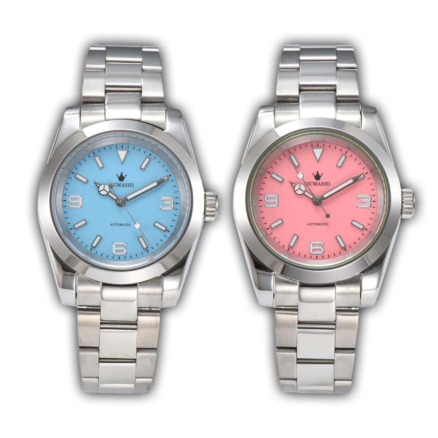 Relógio masculino 39mm nh35 movimento mecânico automático clássico e elegante mostrador luminoso vidro de safira relógio personalizado masculino