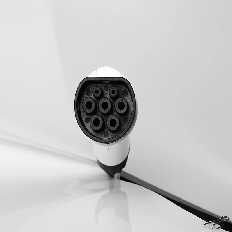 Cargador portátil EV tipo 2 para coche eléctrico, adaptador de enchufe de carga EVSE, 16A, 7KW, 3,5kw, 11KW, IEC 62196