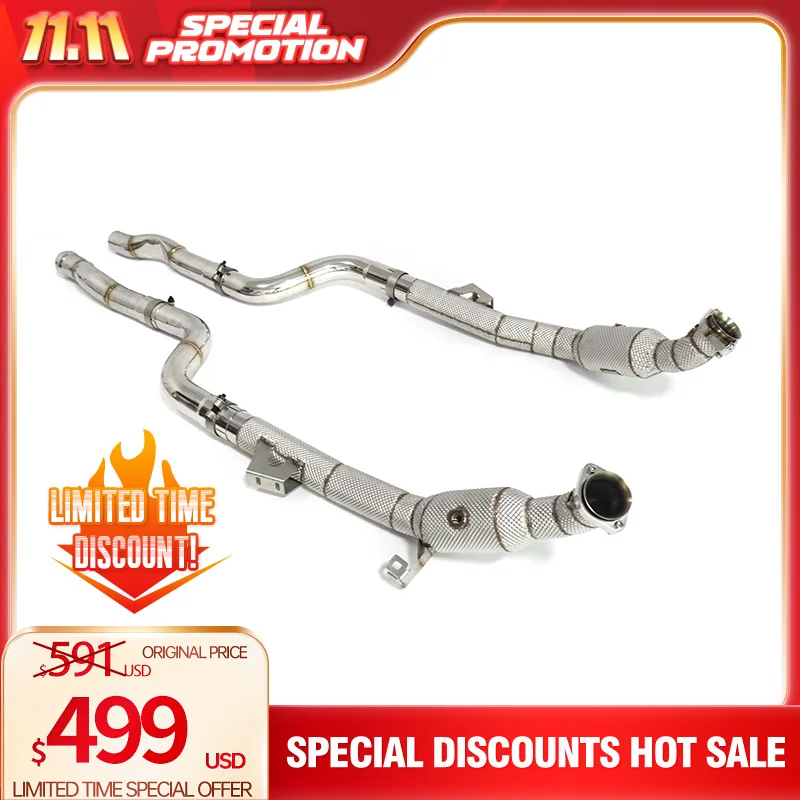 HMD Big Sale Exhaust System High Flow Downpipe for Mercedes Benz AMG E63 E63S CLS63 CLS63S