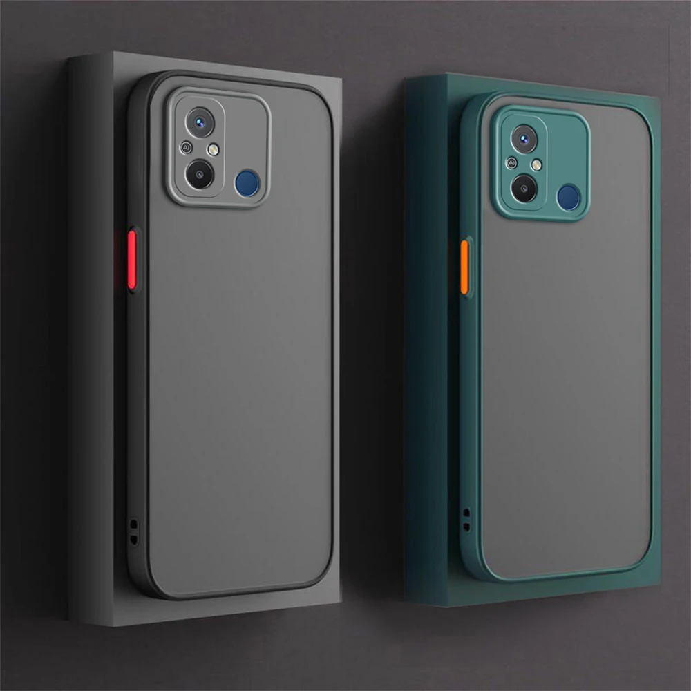 Redmi12C 4G Case Silicone Edge Hard PC Matte Back Cover For Xiaomi Redmi 12C 12 C C12 4G 22120RN86G 6.71