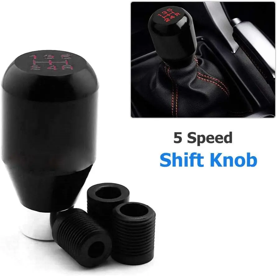5 Speed Car Gear Shifter Knob Stick Manual Transmission Car Aluminum Extended Mugen Gear Shifter Stick Gear Head Knob Universal