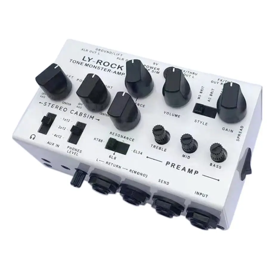 LYR PEDALS ly rock, gitara audio stacja robocza pedał, gitara elektryczna audio stacja robocza, profesjonalny efekt pedałowy, biały, True Bypass