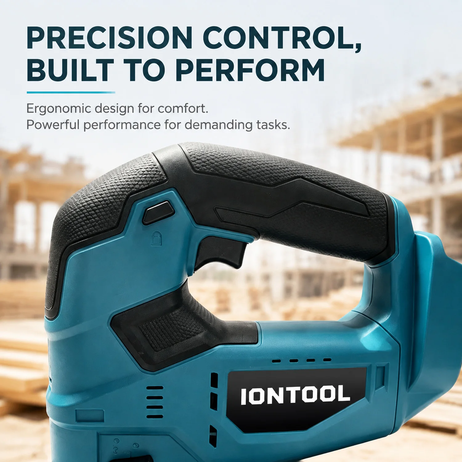 IONTOOL Compact Cordless Jigsaw 90mm Cutting Depth Variable Speed for DIY Woodworking and Crafting Projects Power Tool