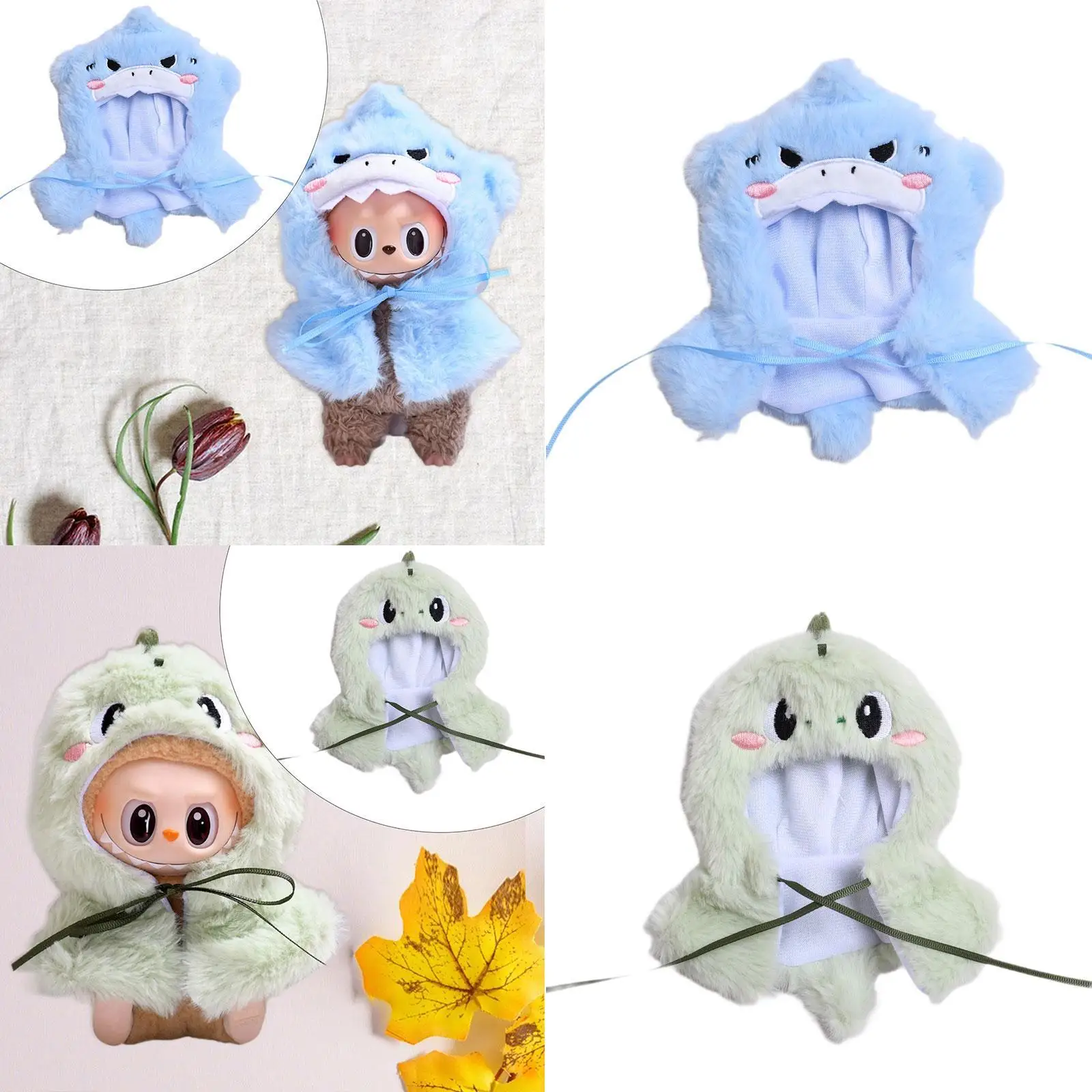 Fashion Dolls Shark Cloak Accs Outfits Miniature Clothes Costume for 17cm Dolls Dress up Boy Dolls Girl Dolls Thanksgiving Gifts