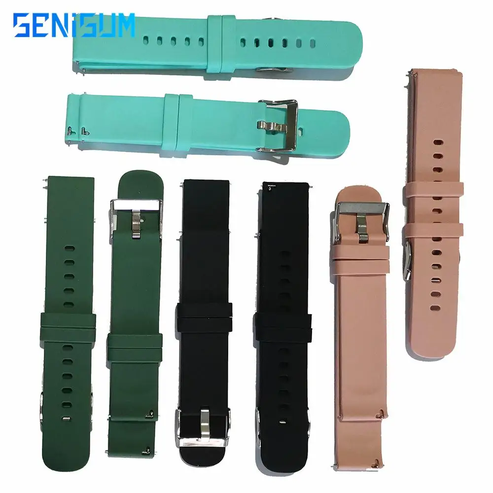 

Silicone Universal 20mm Wrist Strap Watch Band Replacement For P22 Smart Watch DT88 GW33 Y20 DT94 DT36 P80 DW11 GT20 P8 P10 P12