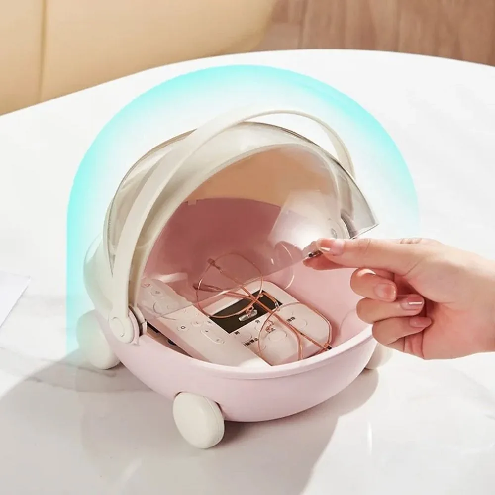 

Cute Baby Cradle Shape Doll Baby Bed Lidded Dust-proof Dolls Accessories Desktop Storage Box Desktop Decor Multifunctional