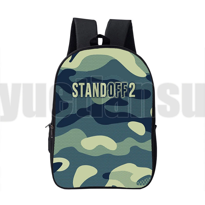 16นิ้ว Mochila 3D พิมพ์ Standoff 2กระเป๋าเป้สะพายหลังเด็กการ์ตูนโรงเรียนกระเป๋าวัยรุ่นสงครามยิงเกมอะนิเมะคุณภาพสูง Travel กระเป๋า