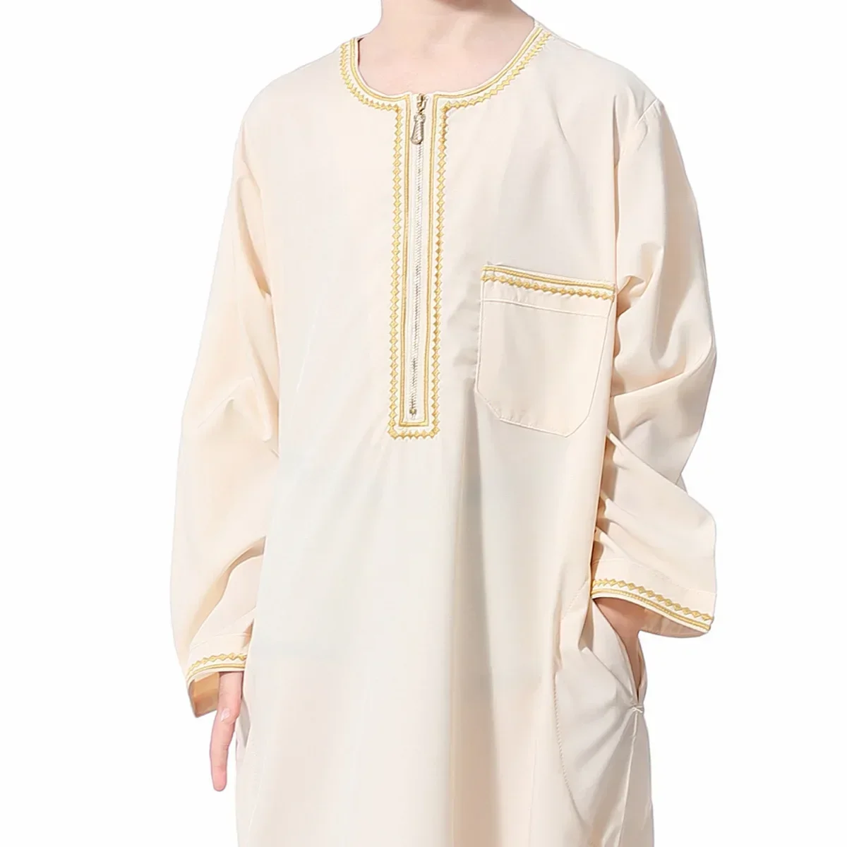 Abaya-Caftan arabe pour garçons, vêtements pour enfants musulmans, robes islamiques pour Ramadan, Oman, Qatar, olympiques pour enfants, nouvelle collection 2024