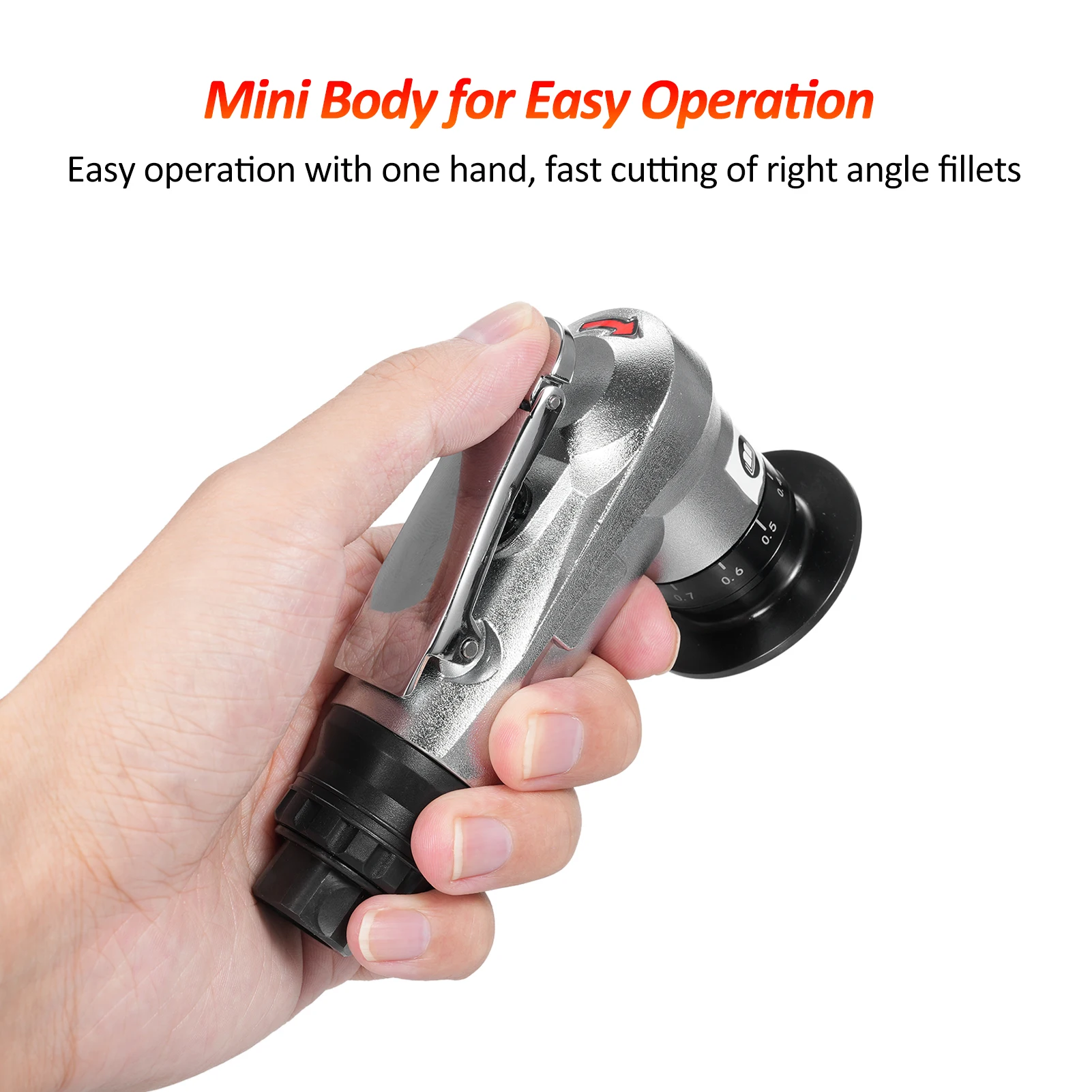 Mini Pneumatic Chamfering Machine 45 Degree Arc Burr Trimmer Carpenter Chamfering Tool Handheld Grinder Deburring Beveling