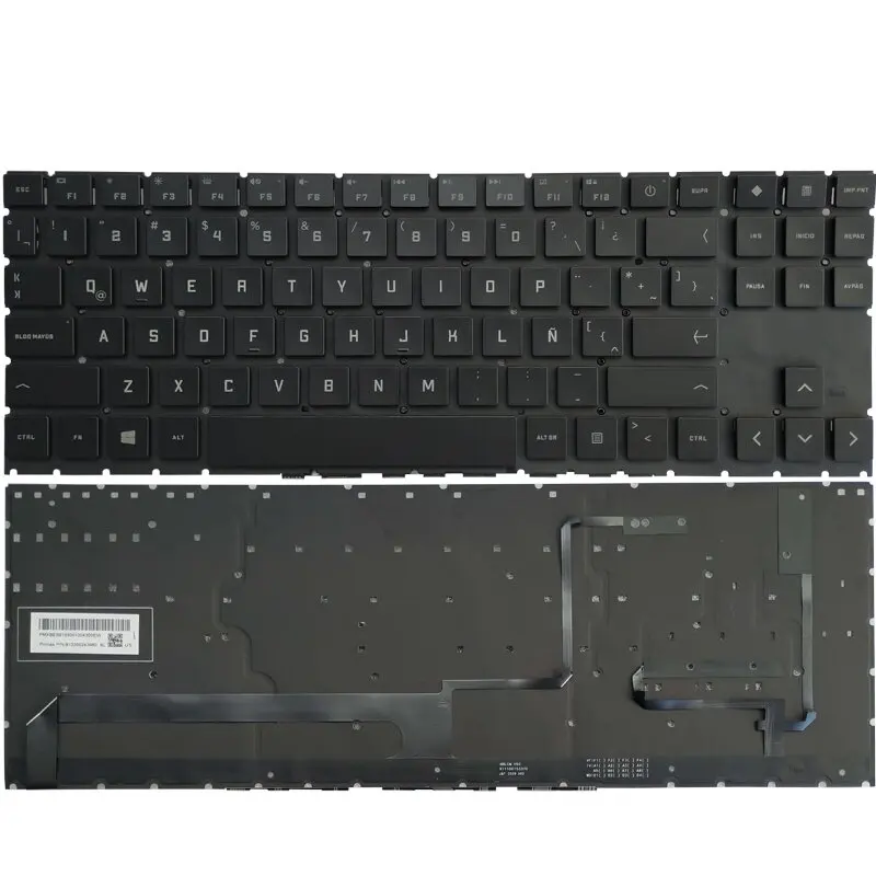 

New RGB Backlit Latin Keyboard For HP OMEN 15-EN 15-EK TPN-Q238 TPN-Q236 AMD Version LA Black With Colorful Backlight