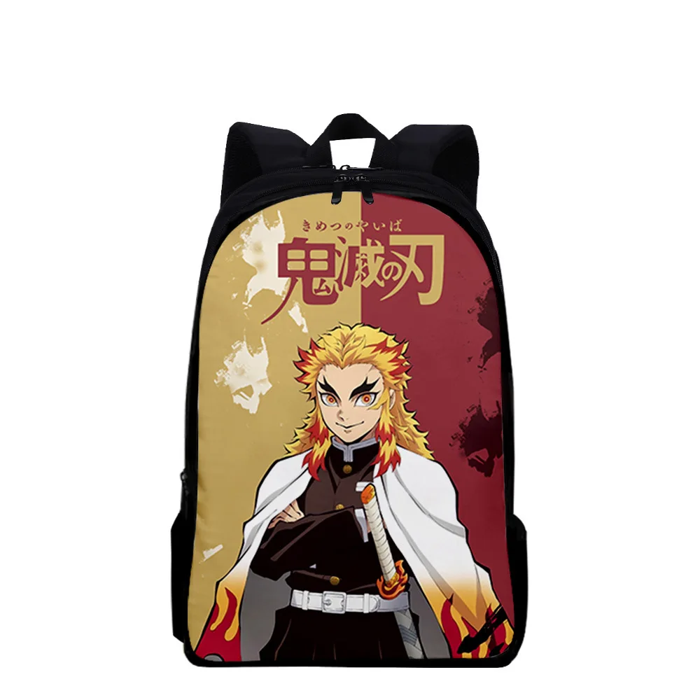 Japão anime demônio slayer mochila kimetsu não yaiba kamado tanjirou agatsuma zenitsu nezuko oxford desenhos animados mochila para computador portátil