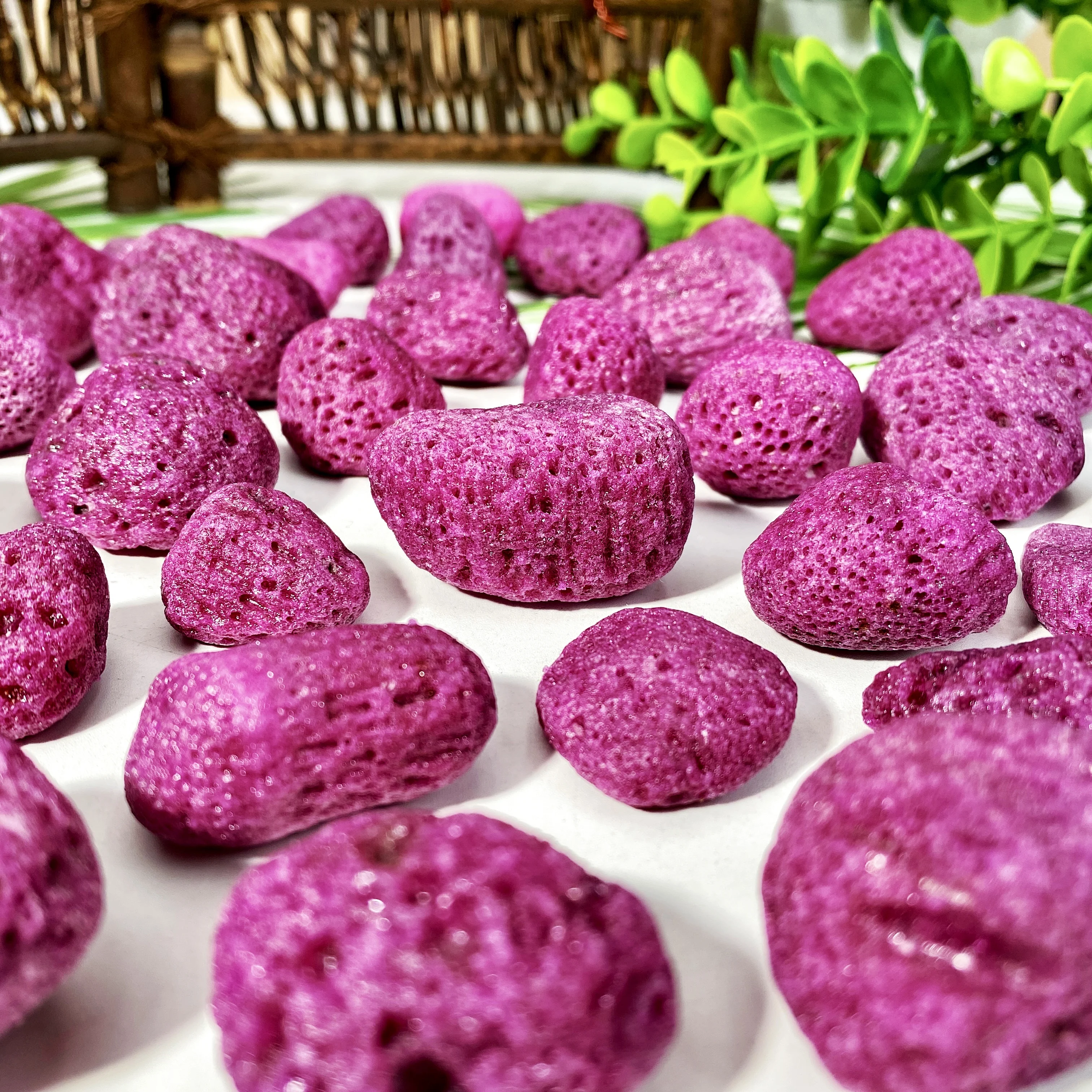 أحجار كريستالية طبيعية مكشكشة ، أحجار كريمة ياقوت عالية الجودة ، كريستال شفاء لامع ، هدية عيد ميلاد ، ديكورات الحفلات ، 10-50 * ، 5 * * #2