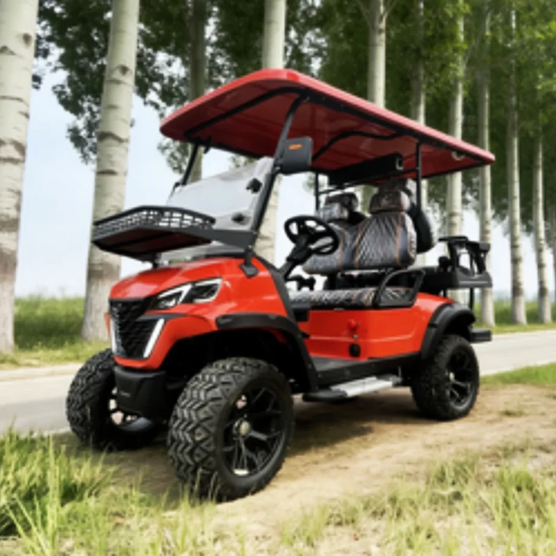 

For Sale 2 4 6 8 Seat Chinese Golf Cart 5000W/7000W Electric Golf Cart Chair Black Leather With Headrest With Folding Windshield