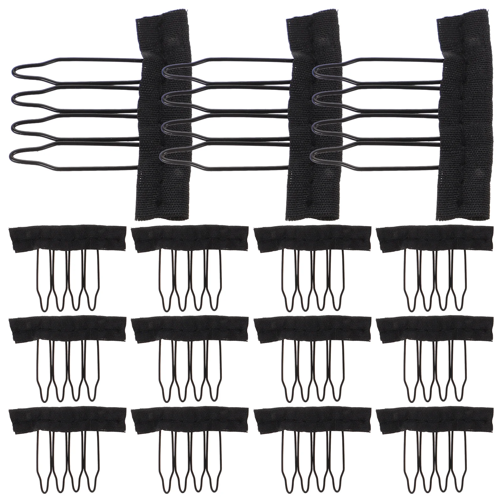 

3 Bags Spring Clips Sleek Design Teeth Clips Cloth Combs Hairpiece Caps Accessories Tools Small Hair Combs