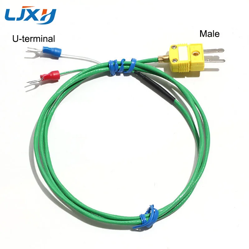 

Кабель-удлинитель компенсационный для термопары LJXH K-типа, 1м/2м, с разъемами «мама»/«папа» + U-образный клеммный разъем «мама»/«папа» + штырьковый клеммный разъем