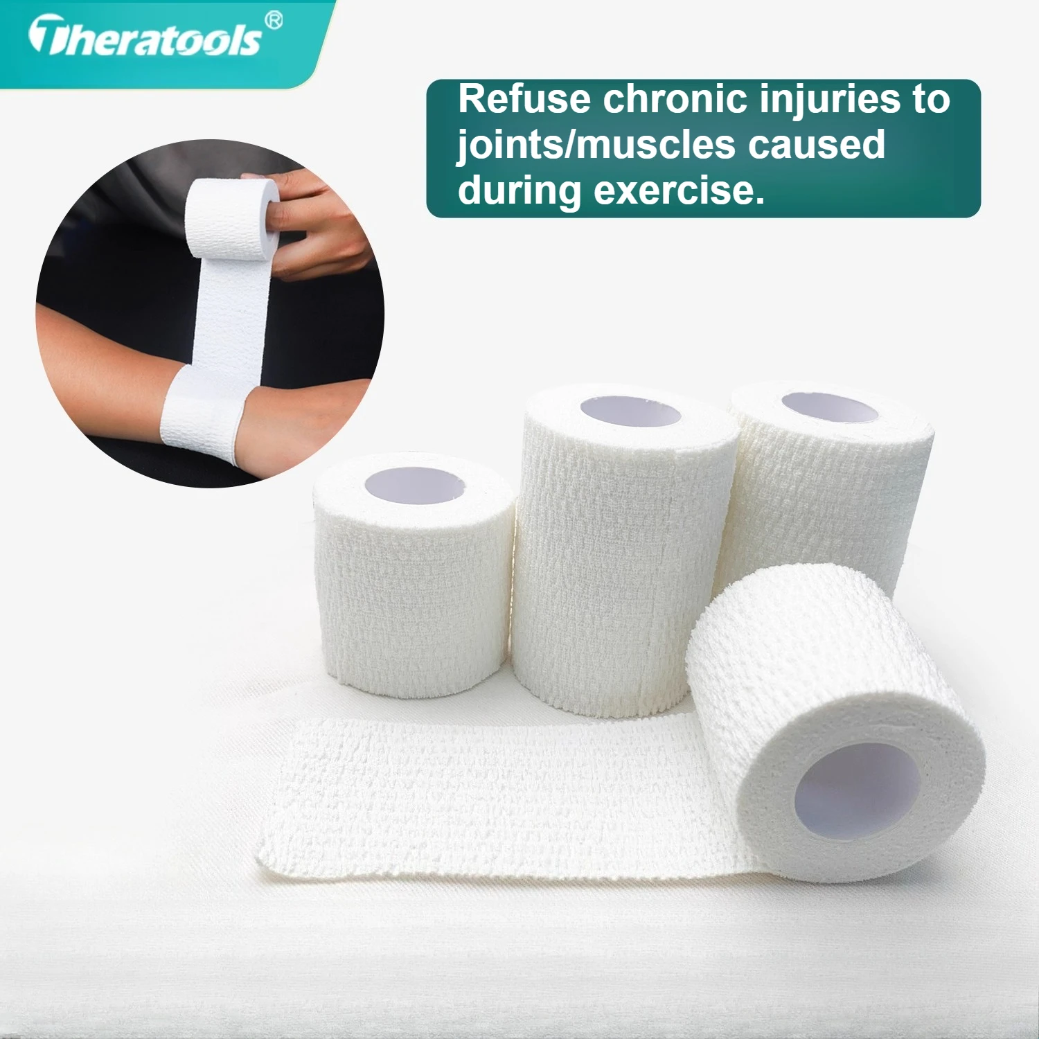 

Lightweight Self-Adhesive Elastic Bandage - Ankle/Wrist Support for Sports Injuries, Joint Pain Relief & Muscle Recovery