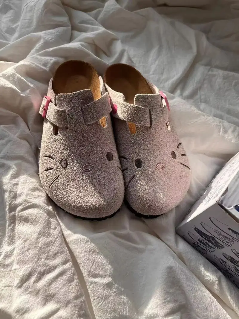 Hello Kitty Girl Slippers Sanrio Cute Anime Summer Female Thick Sole Flat Shoes Sweet Cartoon Outdoor Anti Slip Slippers Gifts image 4
