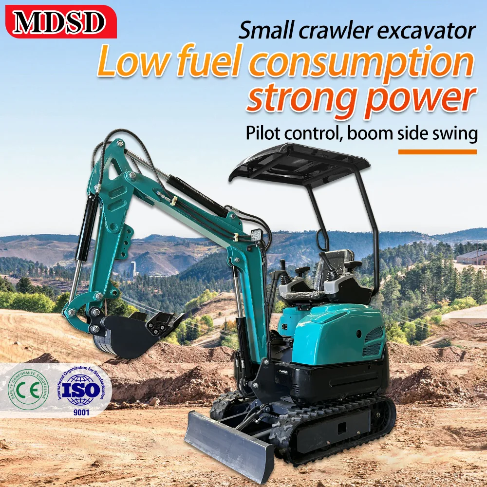 Mini escavatore Ce Epa Euro 5 compatto diesel con attrezzatura per la costruzione di cabine e escavatore personalizzabile facile da usare