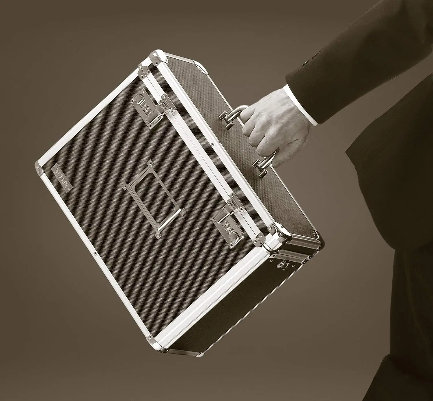 Legal Size Locking File Storage Box with Dual Combination Locks, Portable Organizer for Office Documents - Black