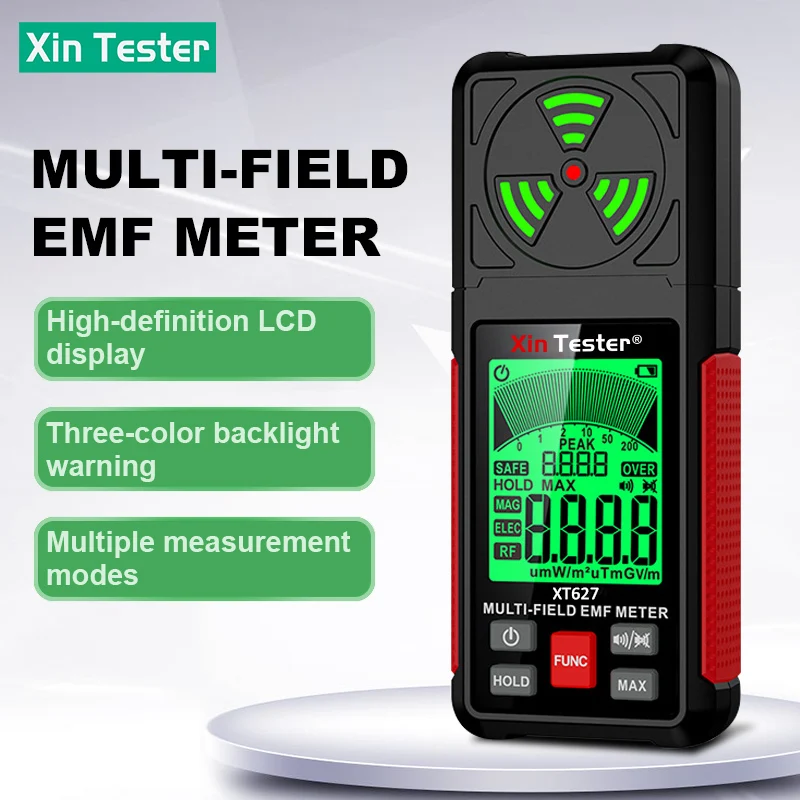 

Xin Tester XT627 Digital Convenient Power Meter Electromagnetic Radiation Magnetic Field Reader Tester