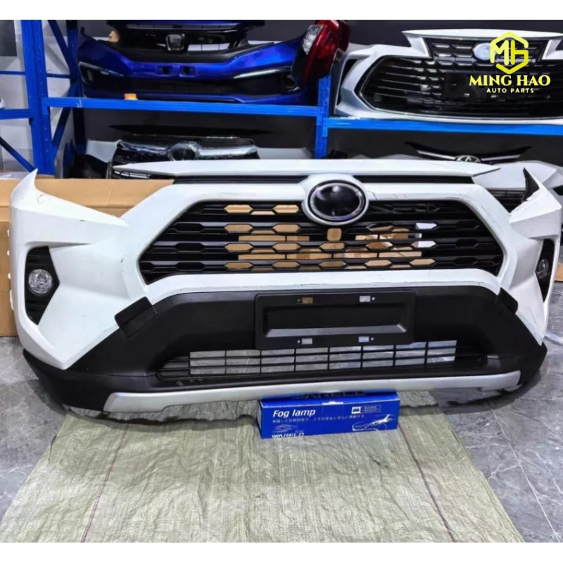 Best-selling automotive bumper assembly 2020-2024 for  RAV4 front-end parts with grille radiator electronic fan