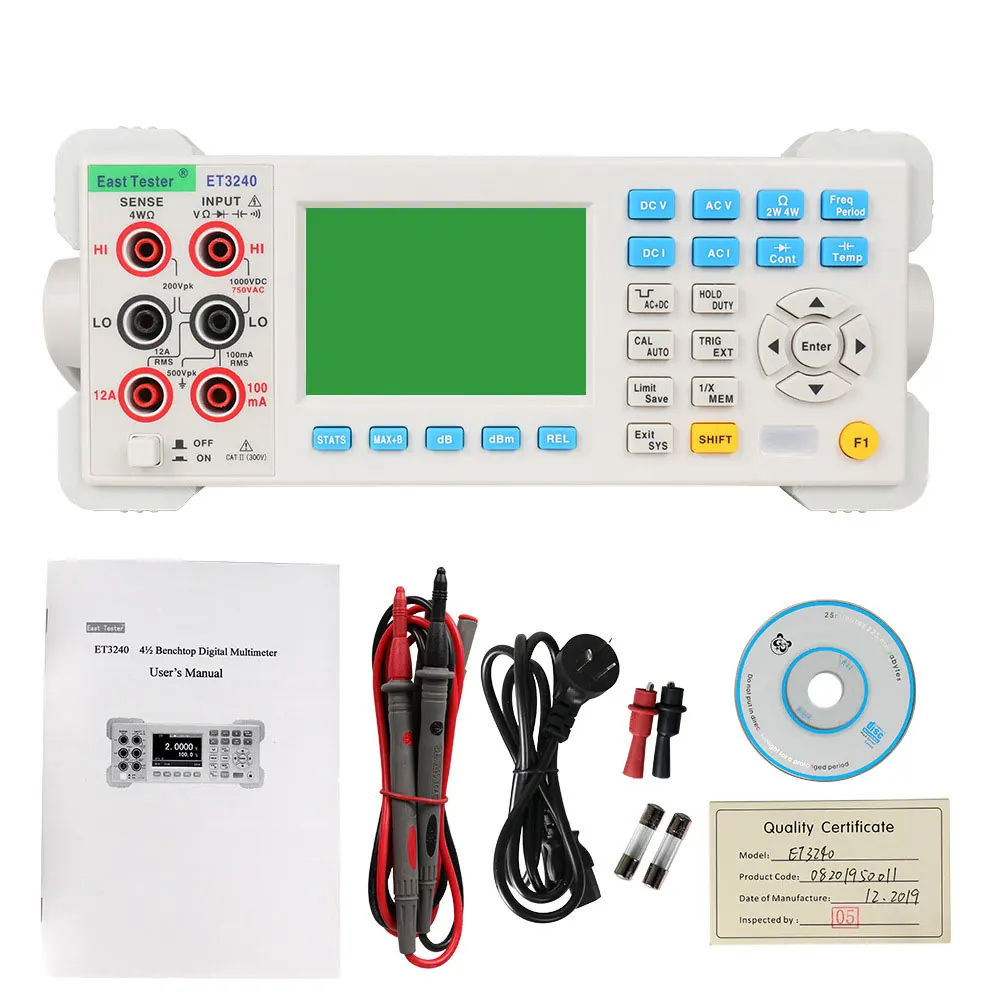 

ET3240 High Accuracy Desktop Multimeter Automatic 22000 Counts Benchtop Digital Multimeter With 3.5 Inch TFT Large Clear Screen