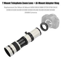 Camera MF Super Telephoto Zoom Lens F/8.3-16 420-800mm T Mount with Universal 1/4 Thread for Canon Nikon Sony Fujifilm Olympus