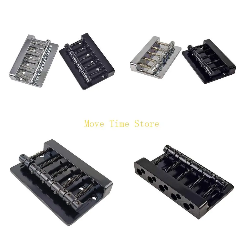 

92ME Bass Guitar Bridge Bass Bridge Assembly Replacement Vintage 5 String Bass Bridge Electric Bass Guitar Accessories
