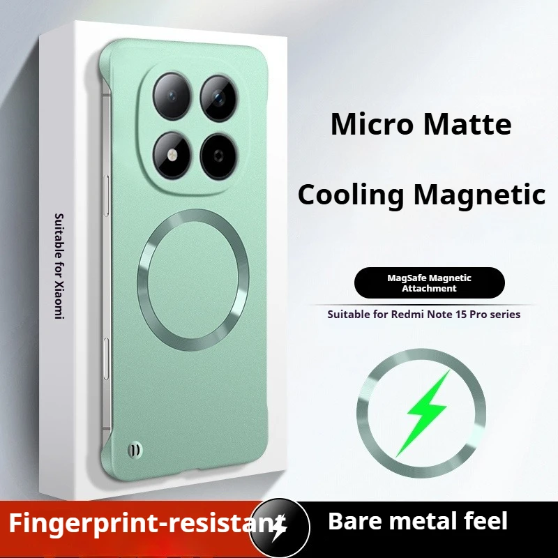 Grenzenlose, modische Luxus-Handyhüllen für Xiaomi Poco M8 Pro M8Pro 5G, ultradünne, magnetische, mattierte, metallisch lackierte Rückseite