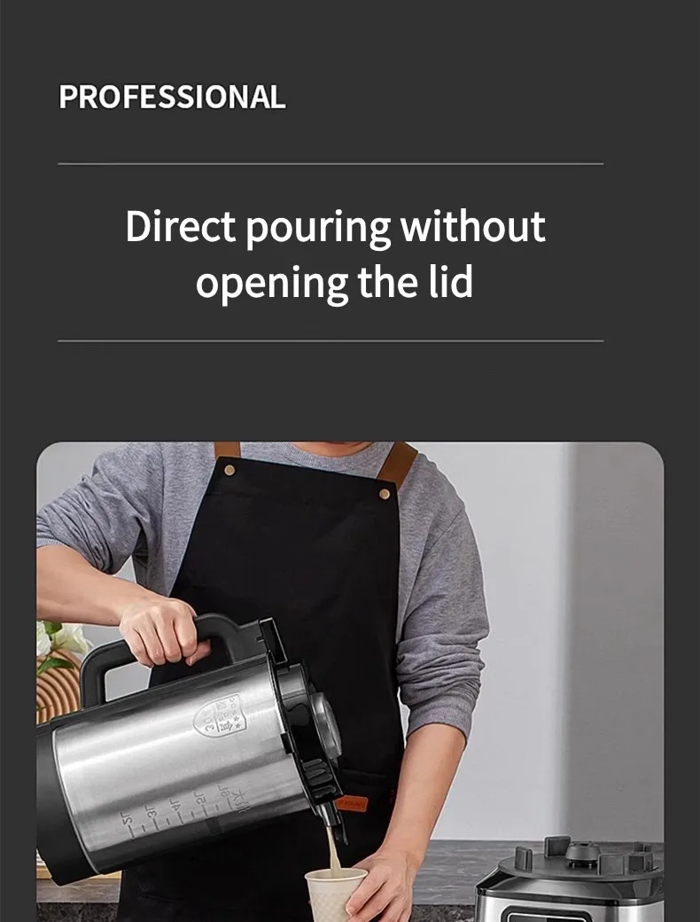 Máquina automática para fabricar leche de soja, licuadora de calefacción profesional de soja inteligente comercial de alta velocidad