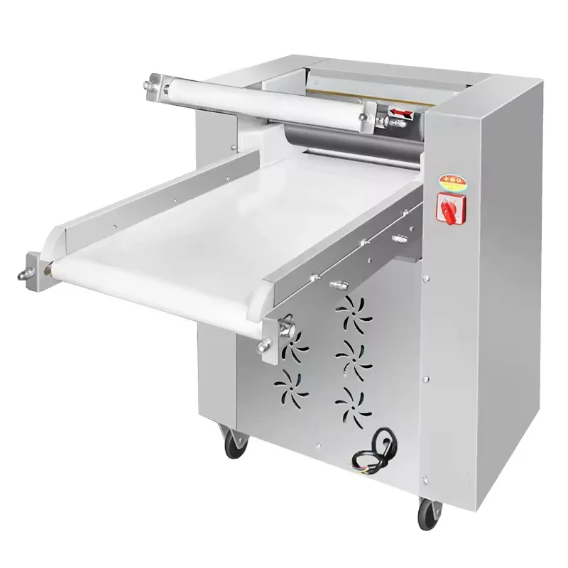 Commercial Automatic Electric Dough Press Sheeter for Restaurant, Fresh Noodle Pasta Maker Grain Product Rolling Machine