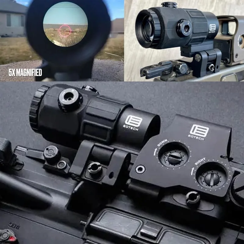1X30 1X40 Holographic Red Green Dot Sight Reflex Scope Optics 3X 5X Magnifier Eotech G33 G43 G45 For 11MM 20MM Picatinny Rail view 6