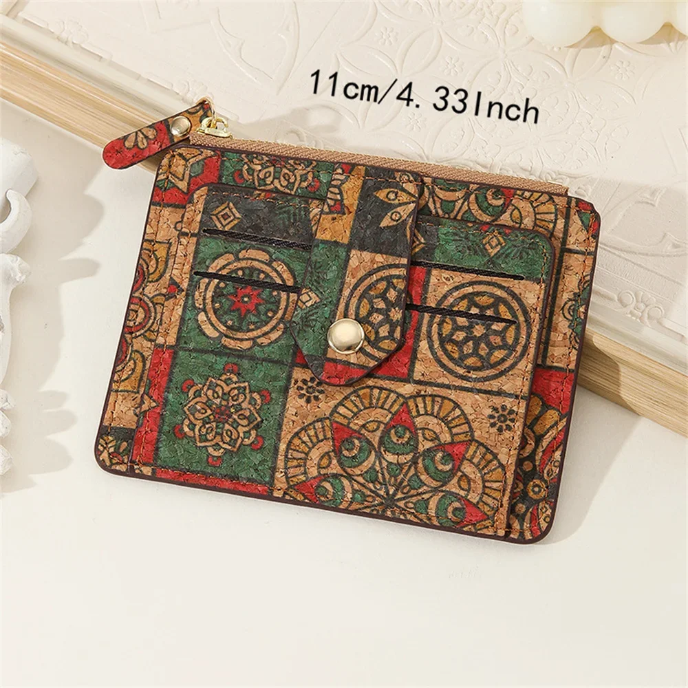 Retro Multi-Card Slot Wallet Ultra-Light Zipper Coin Purse Portable Big Capacity Card Holder Exquisite Card Case Pocket Lady Bag