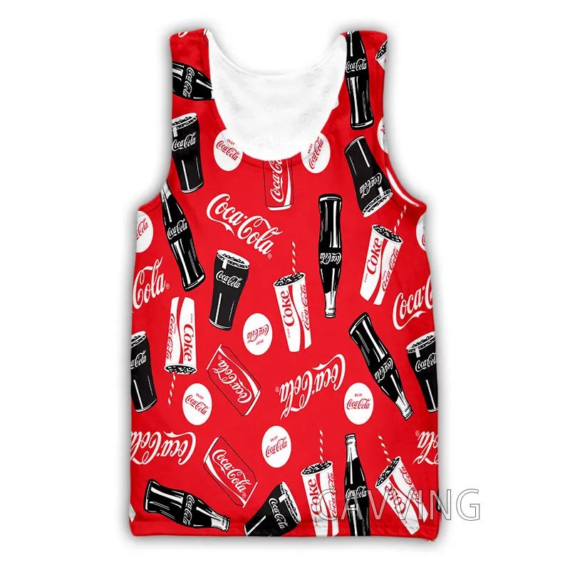 CAVVING 3D Printed Coke Tank Tops Harajuku Vest Summer Undershirt Shirts Streetwear for Men/women