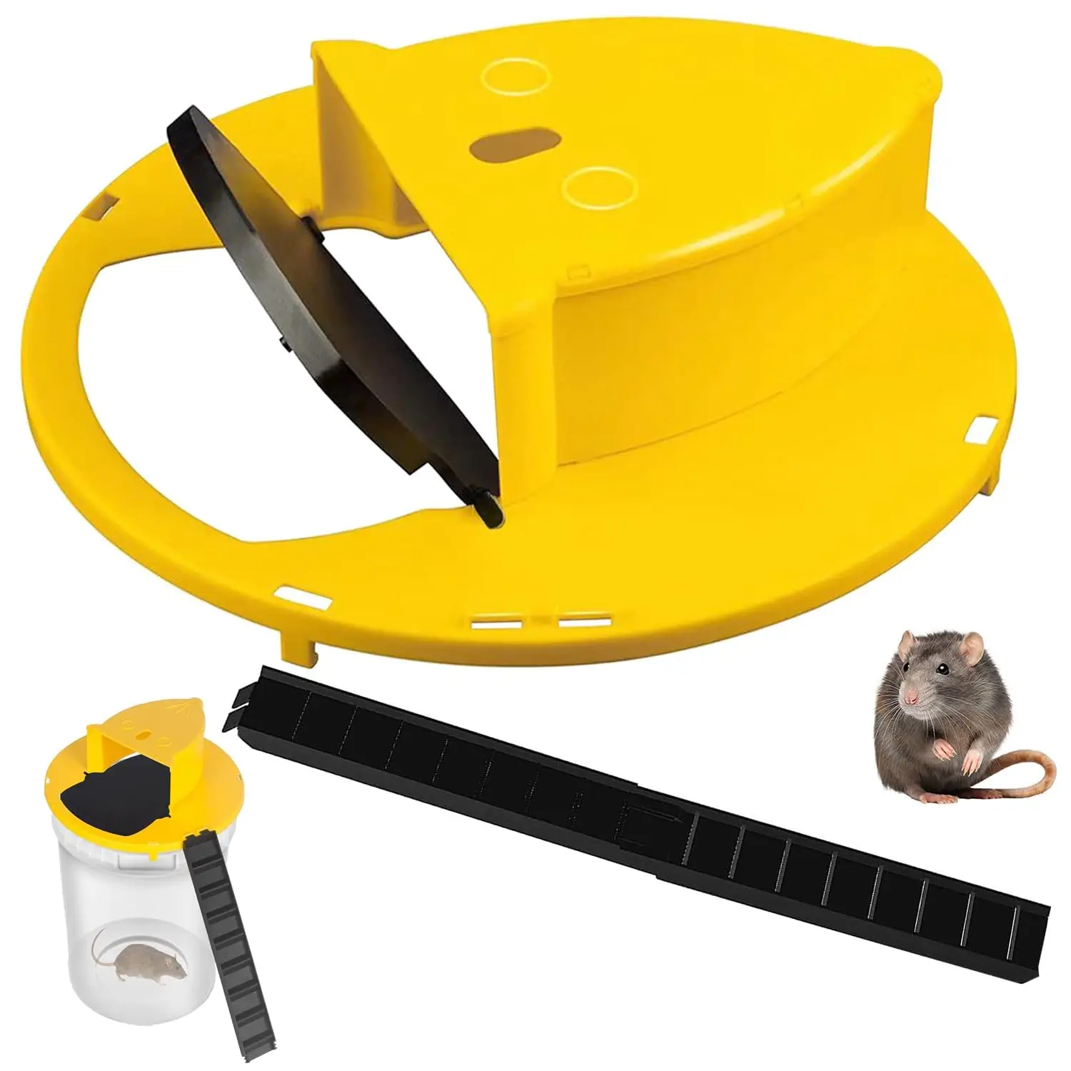 Mouse Trap Flip and Slide Bucket Lid Mice Rat Trap For Indoor Outdoor Multi Catch Auto Reset