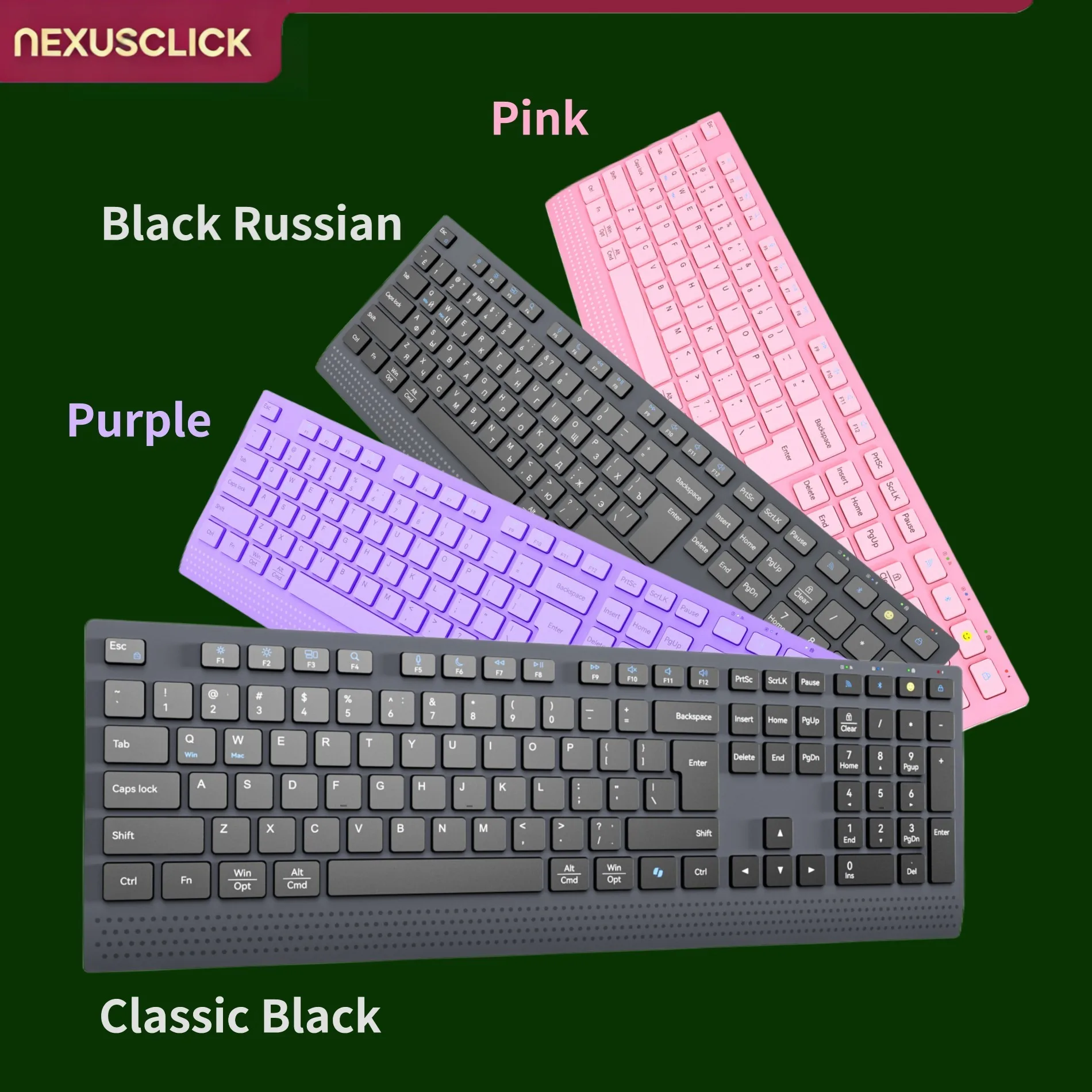 เน็กซัสคลิกแป้นพิมพ์ไร้สายแบบเ - Gaming Keyboard That Is Quiet บทวิจารณ์และราคา