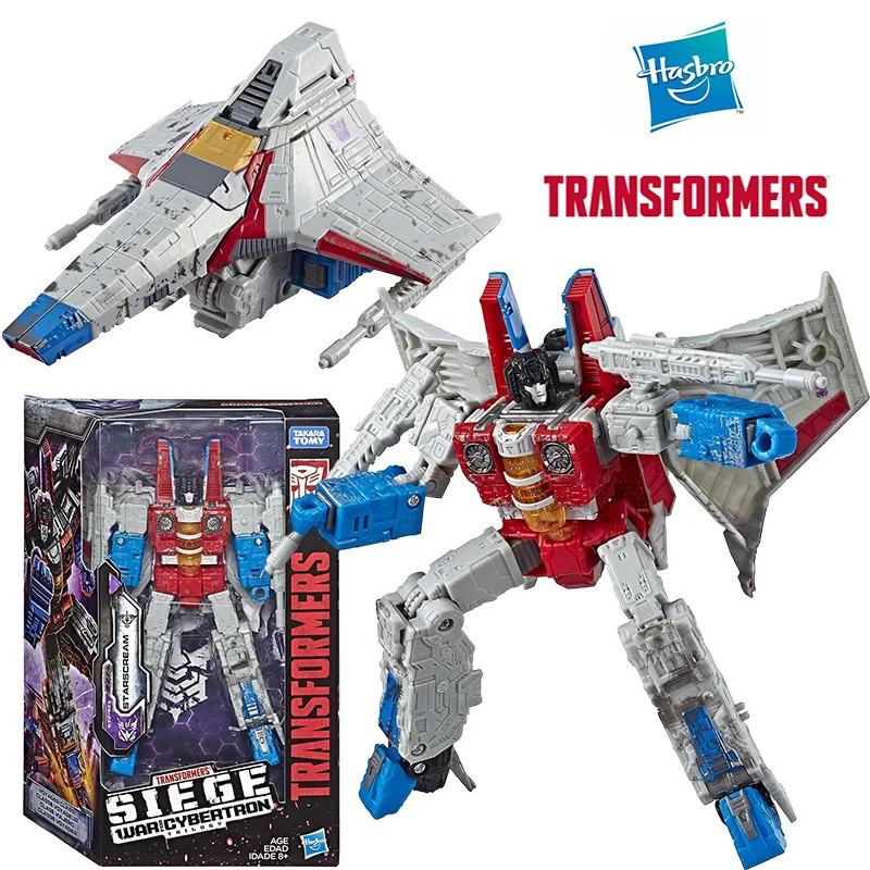 Hasbro Transformers Siege WFC-S24 Starscream 18Cm Voyager Class Anime Original Action Figure Model Toy Birthday Gift Collection