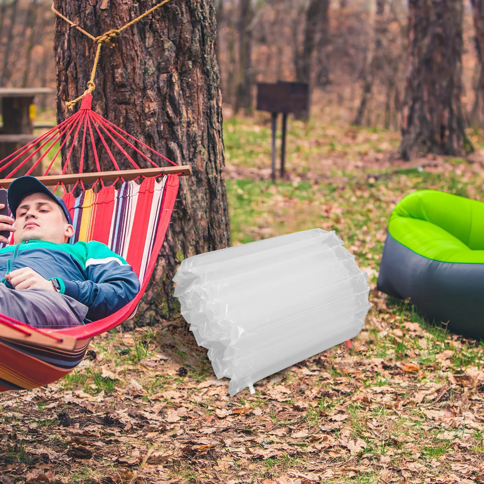 ที่นอนเป่าลมสำหรับตั้งแคมป์กลางแจ้ง แบบพกพา น้ำหนักเบา สำหรับการเดินป่า แบกเป้ ท่องเที่ยว แคมป์ปิ้ง