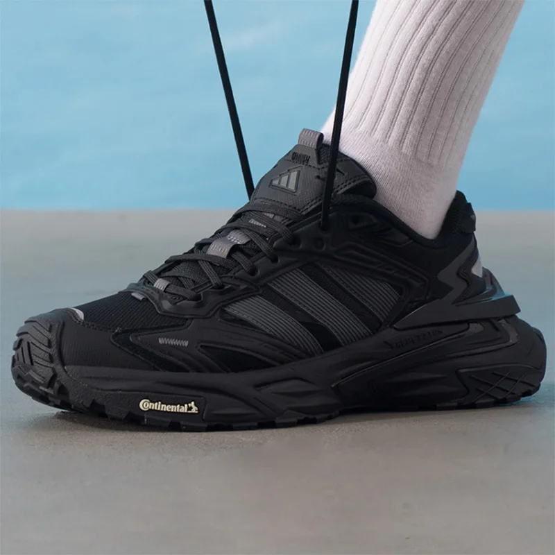 Adidas  All Black Techwear Dad Shoes Continental Rubber Outsole Outdoor Hiking Sneakers KK1001