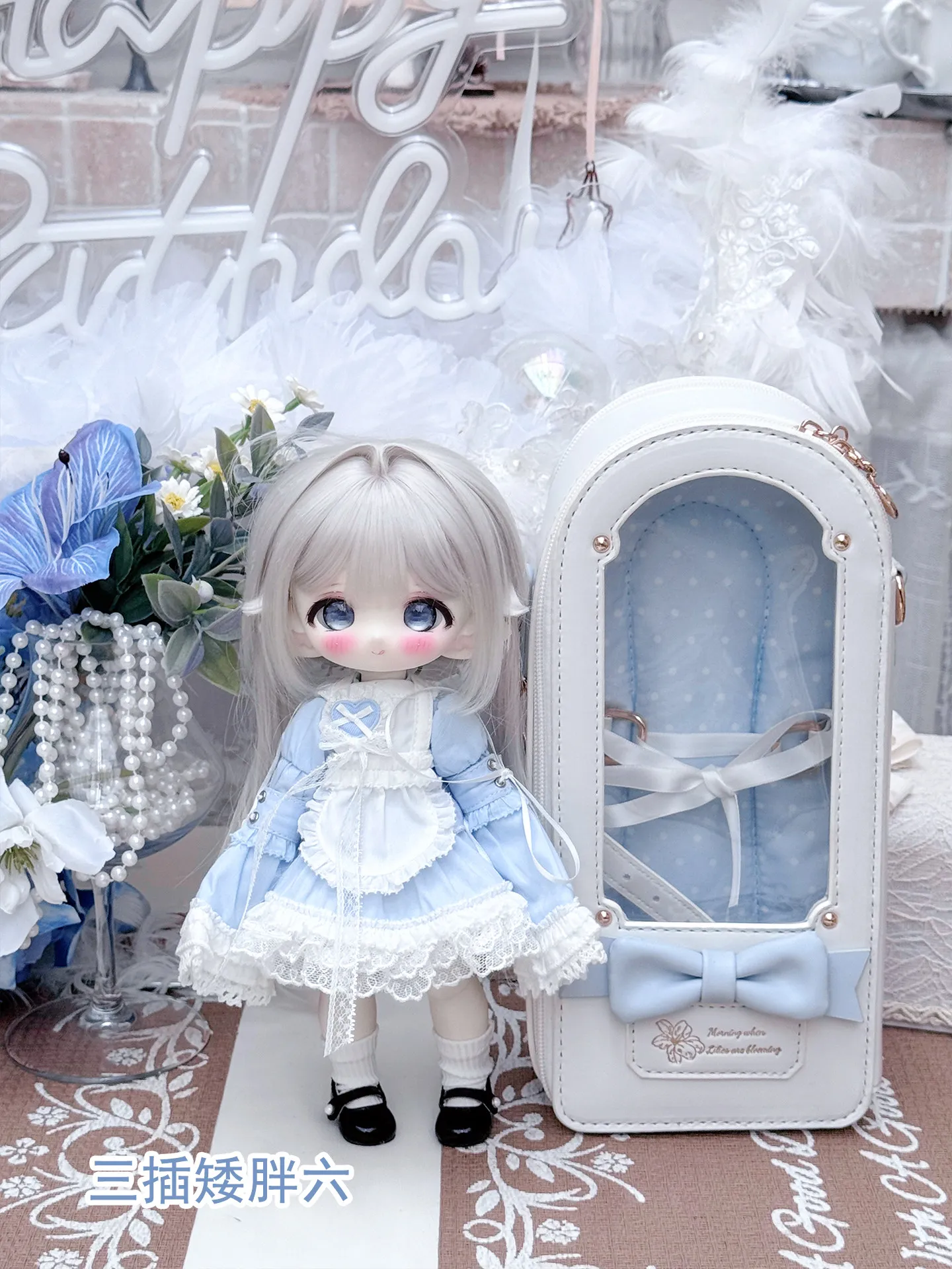 Original Sweet Two-dimensional Element 8 Points Bjd Baby Bag Mechanical Jointed Doll Go Out Bag Crossbody Shoulder Bags Women