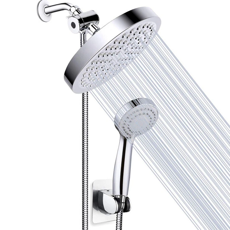 

Rain Shower Head With Handheld Spray, High Pressure Shower Heads, 3 Mode Handheld Shower Head With Hose & Holder